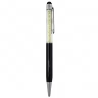 Toma fotográfica de bolígrafo crystal promocional, ideal para personalización de marca.