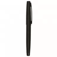 Toma fotográfica de bolígrafo top black promocional, ideal para personalización de marca.