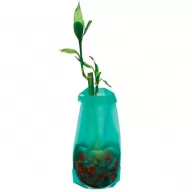 Toma fotográfica de florero chico foldable promocional, ideal para personalización de marca.