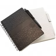 Toma fotográfica de libreta troya promocional, ideal para personalización de marca.