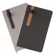 Toma fotográfica de libreta cártago promocional, ideal para personalización de marca.