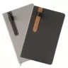 Toma fotográfica de libreta cártago promocional, ideal para personalización de marca.