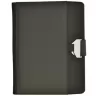 Toma fotográfica de porta ipad damasco promocional, ideal para personalización de marca.
