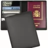 Toma fotográfica de porta pasaporte nilo promocional, ideal para personalización de marca.
