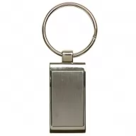 Toma fotográfica de llavero rectangular sencillo promocional, ideal para personalización de marca.