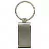 Toma fotográfica de llavero rectangular sencillo promocional, ideal para personalización de marca.