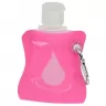Toma fotográfica de botella gel sanitizer promocional, ideal para personalización de marca.