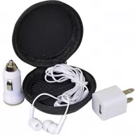Toma fotográfica de kit faraday promocional, ideal para personalización de marca.