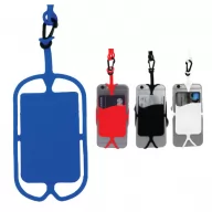 Toma fotográfica de porta-celular kelvin promocional, ideal para personalización de marca.
