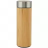 Toma fotográfica de termo bamboo promocional, ideal para personalización de marca.