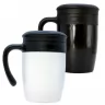 Toma fotográfica de taza malva promocional, ideal para personalización de marca.