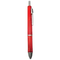 Toma fotográfica de bolígrafo 4-1 traslúcido promocional, ideal para personalización de marca.