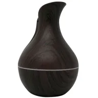 Difusor de aromas estilizado con acabado tipo madera oscura, ideal como material promocional para regalos corporativos y de bienesta