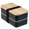 Toma fotográfica de doble lunch box polaris promocional, ideal para personalización de marca.