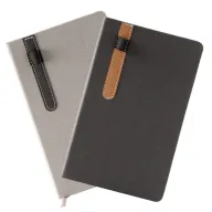 Toma fotográfica de libreta cártago promocional, ideal para personalización de marca.